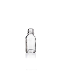 15 ml Clear Glass Euro Bottle, 18 DIN