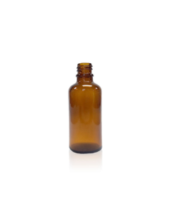 50 ml Amber Glass Euro Bottle, 18 DIN