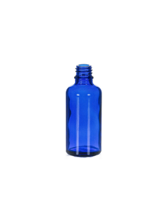 50 ml Blue Glass Euro Bottle, 18 DIN