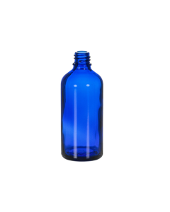 100 ml Blue Glass Euro Bottle, 18 DIN