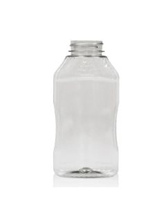 16 oz PET Clear Hourglass Grip Bottle