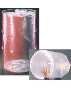 55 Gallon LDPE Natural Flexible Round Bottom Drum Liner - 8 mil Tie-Top FDA Compliant