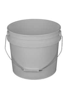 3.5 Gallon Plastic Pail, HDPE – White