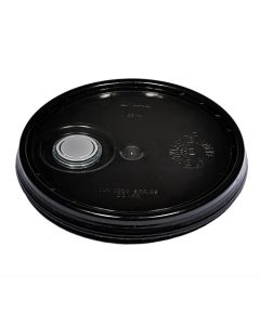 Plastic Pail Lid with Rieke® FLEXSPOUT® and Tear Tab - Black