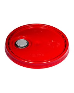 Plastic Pail Lid with Rieke® FLEXSPOUT® UN Rated - Red