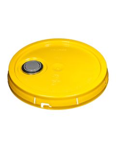 Rieke® FLEXSPOUT® Plastic Pail Lid with Tear Tab - Yellow