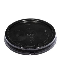 Plain Plastic Pail Lid with Tear Tab - Black