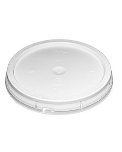 Plain UN Rated Plastic Pail Lid with Tear Tab - White