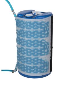 Fluxwrap blanket designed to regulate temperature inside of 15 gallon drums