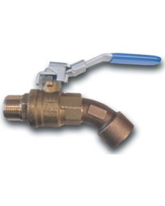 Brass Ball Valve Style Barrel Faucet - 3/4 Inch NPT Inlet/Outlet