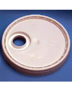 Plastic Pail Lid with Screw Cap Opening UN Rated - White