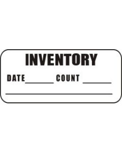 Inventory Label - Inventory, Date, Count