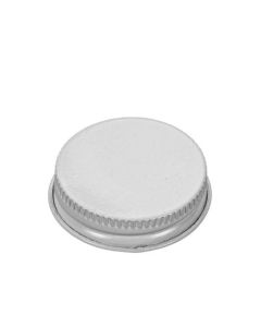 38-400 White Metal Screw Cap - Plastisol Liner