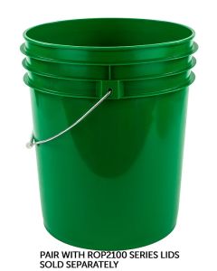 Green 5 gallon bucket