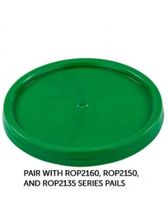 RightPail ™ 5 Gallon Tear Tab Plastic Pail Lid – Green
