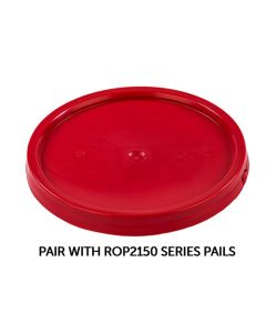 RightPail ™ 5 Gallon Tear Tab Plastic Pail Lid – Red