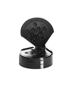 Black spice cap with 10 sift holes