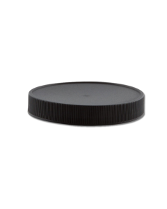 83-400 Black Polypropylene Ribbed Cap with Polyethylene Foam Liner
