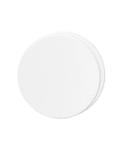 38-400 White PP Ribbed Matte Top Continuous Thread Cap - Pressure Sensitive Liner