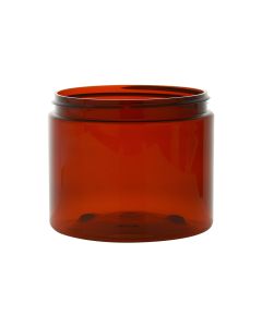 16 oz Amber PET Straight Sided Jar 89-400