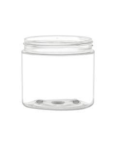 Clear Single Wall Jar, PET, 16 oz., 89-400