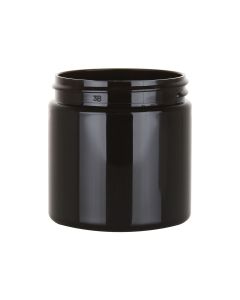 4 oz Black PET Straight Sided Jar 58-400