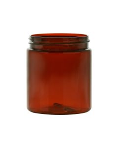 8 oz Amber PET Straight Sided Jar 70-400