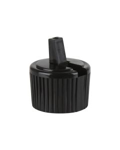 24-410 BLACK POLYPROPYLENE TURRET CAP WITH .115" ORIFICE