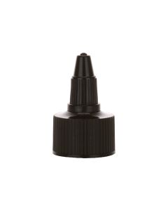 24-410 Black twist open ribbed cap
