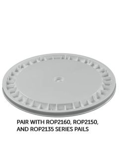 RightPail ™ 5 Gallon Snap On Plastic Pail Lid – White