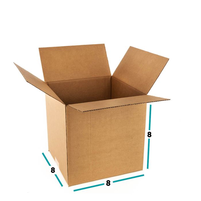 BX888 ShipRight ™ 8 x 8 x 8 Box, Single Wall 32 ECT, Kraft Corrugated ...