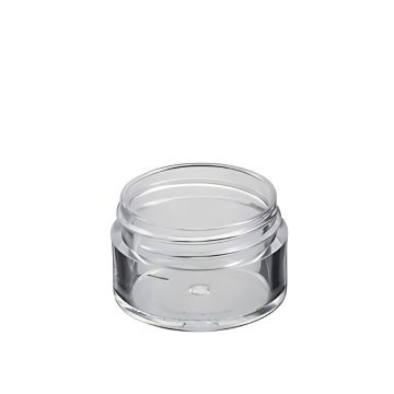 1/2 oz clear thick wall polystyrene jar