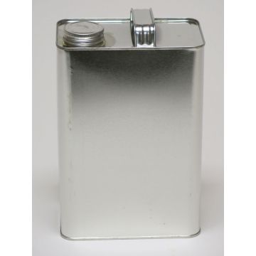 1 Gallon F-Style Oblong Metal Can with Screw Top - 1 3/4 Inch Delta