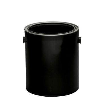1 Gallon Plastic Paint Can - Black