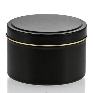 12 oz Black Metal Candle Tin