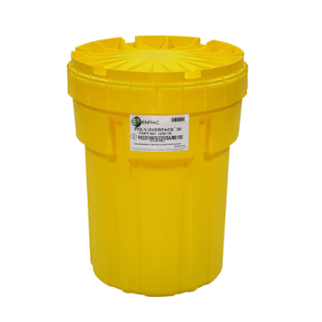 30 Gallon Yellow salvage overpack drum

