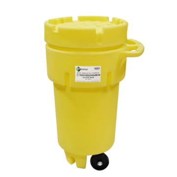 50 Gallon Plastic Salvage Drum - Wheeled