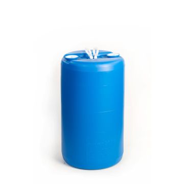 15 Gallon Poly Drum, Tight Head, 2 Handles, UN Rated, Blue