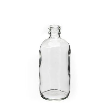 16 oz Clear Glass Boston Round, 28-400