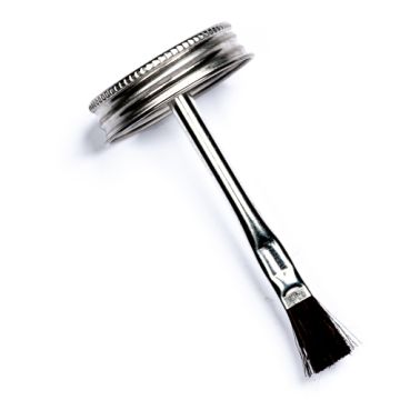 8 Ounce Metal Can Brush Top Screw Cap