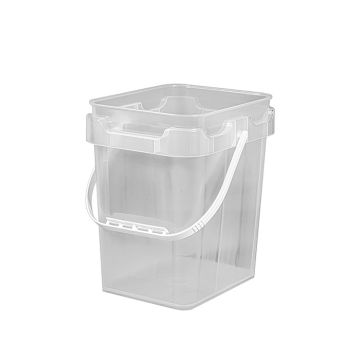 2 Gallon Clear Square Pail
