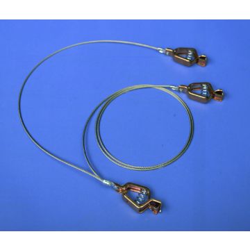 2 ft and 5 ft Stainless Steel Cables With Alligator Clips