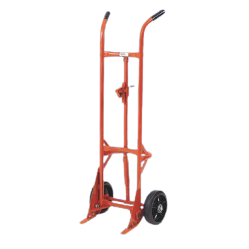 2-Wheel Self-Standing Drum Truck, Steel Wheels