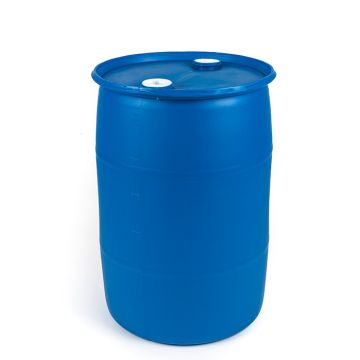 30 Gallon Blue Plastic Drum, Closed Head, UN Rated