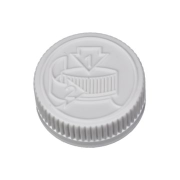 White Child Resistant Polypropylene Screw Cap – 38 mm