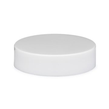 43-400 White PP Ribbed Smooth Top Continuous Thread Cap - Foam Liner