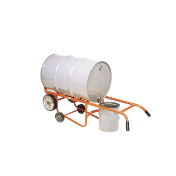 Drainer Drum Truck - Moldon Rubber Wheels - With Kickstand