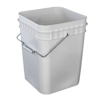 4 GALLON SQUARE PAIL WHITE