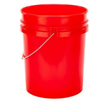 5 Gallon Open Head Plastic Pail red