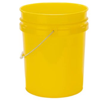5 Gallon Open Head Plastic Pail yellow